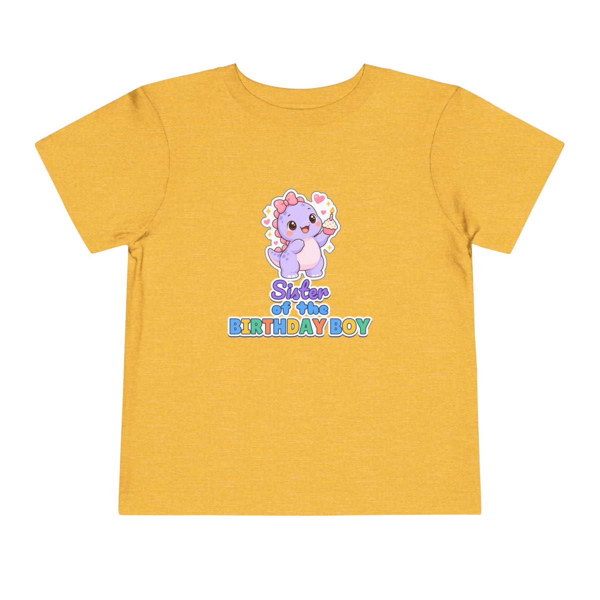 Sister of the Birthday Boy Dino birthday shirt – toddler Gildan tee by Happywear
