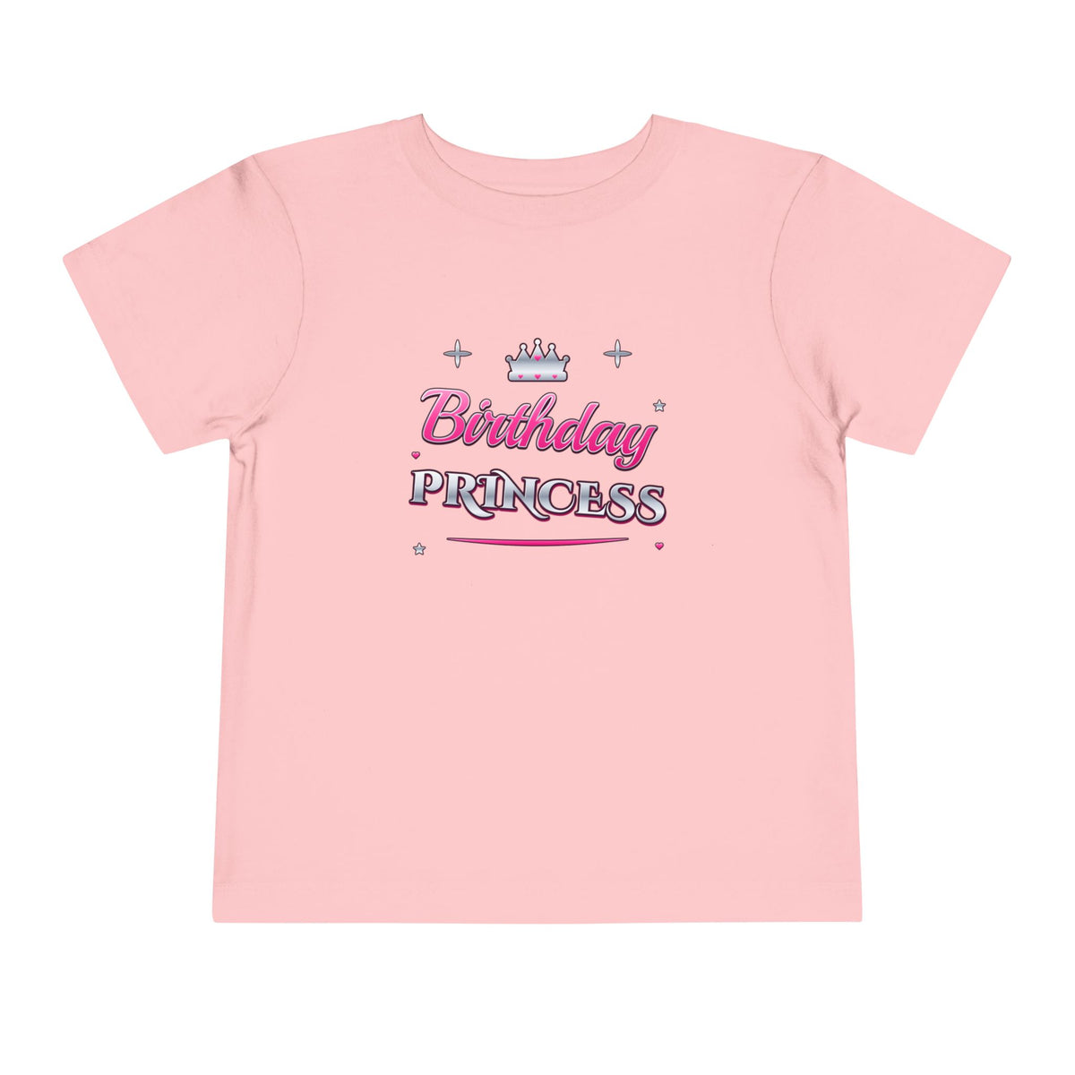 Birthday Princess Pink & Silver Tiara birthday shirt – toddler Gildan tee by Happywear