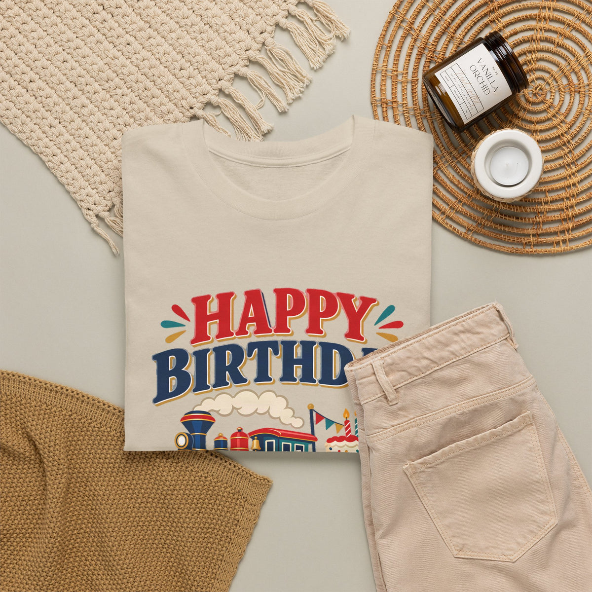 Personalized Train Birthday Shirt – Add Name & Age