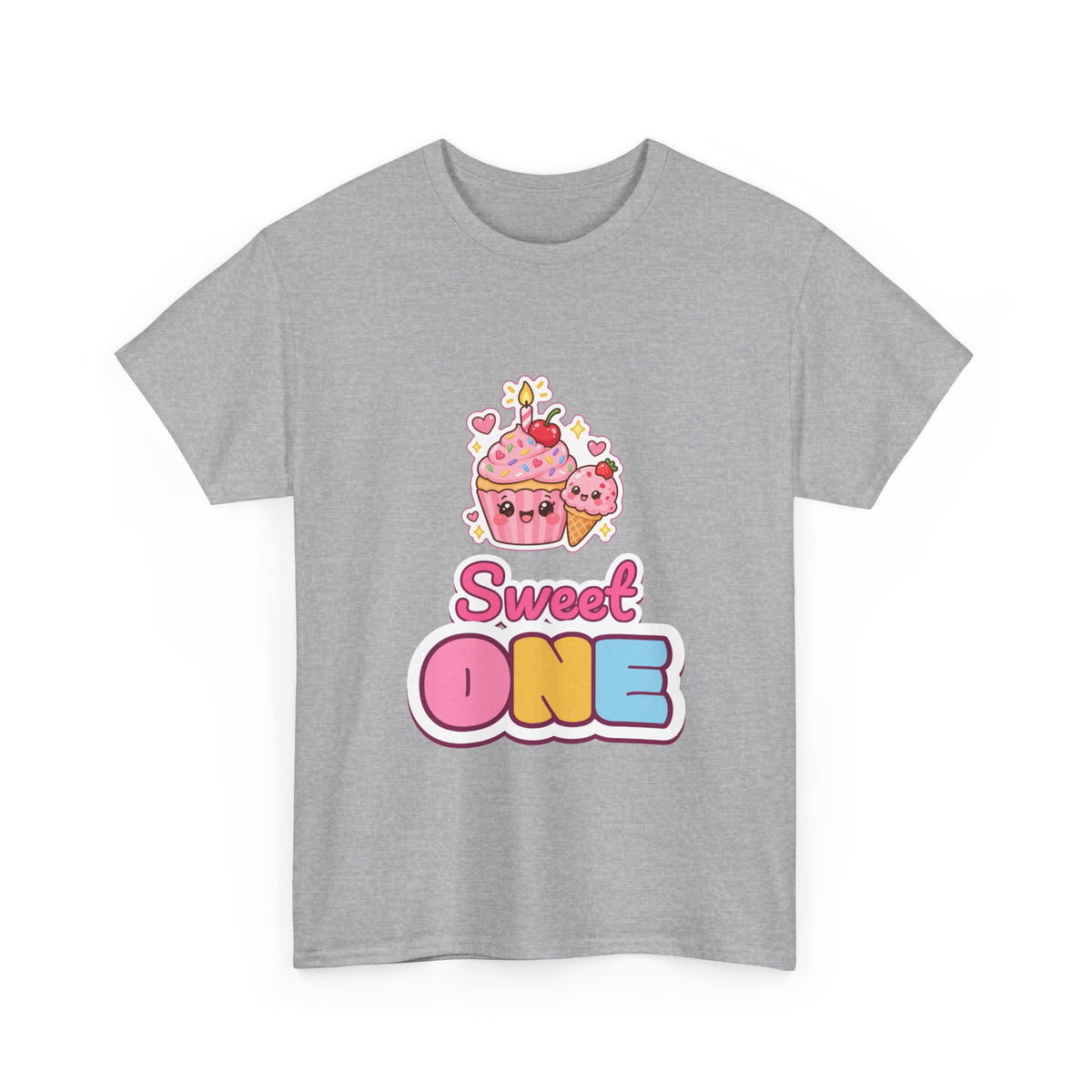 Sweet One 1st Birthday Cupcake birthday shirt – Gildan tee by Happywear