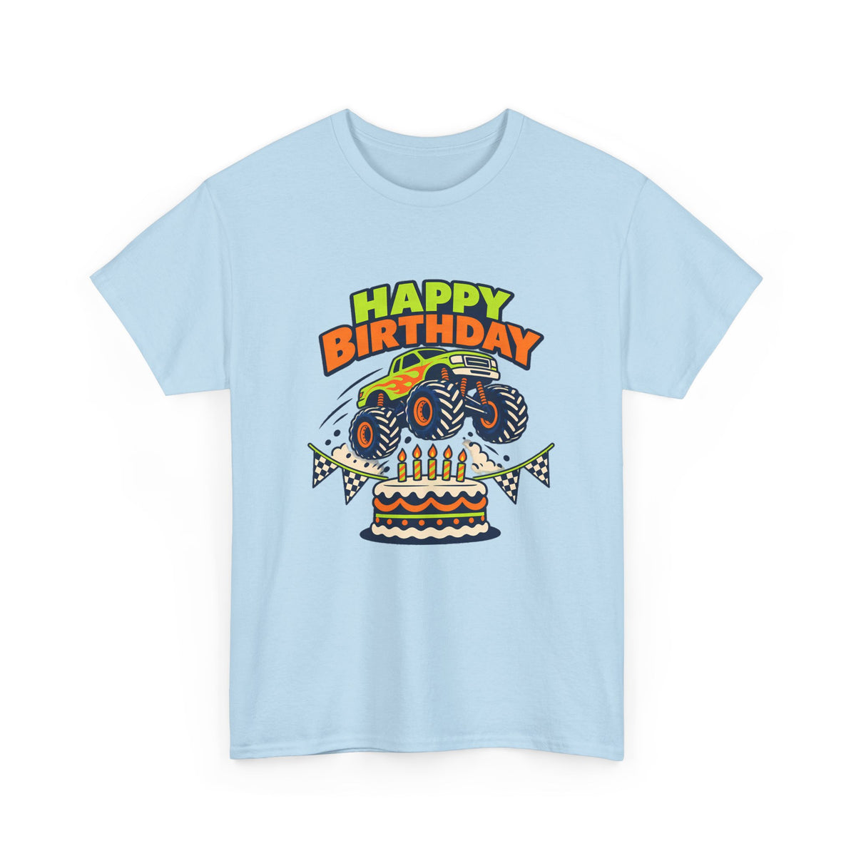 Monster Truck Happy Birthday Tee