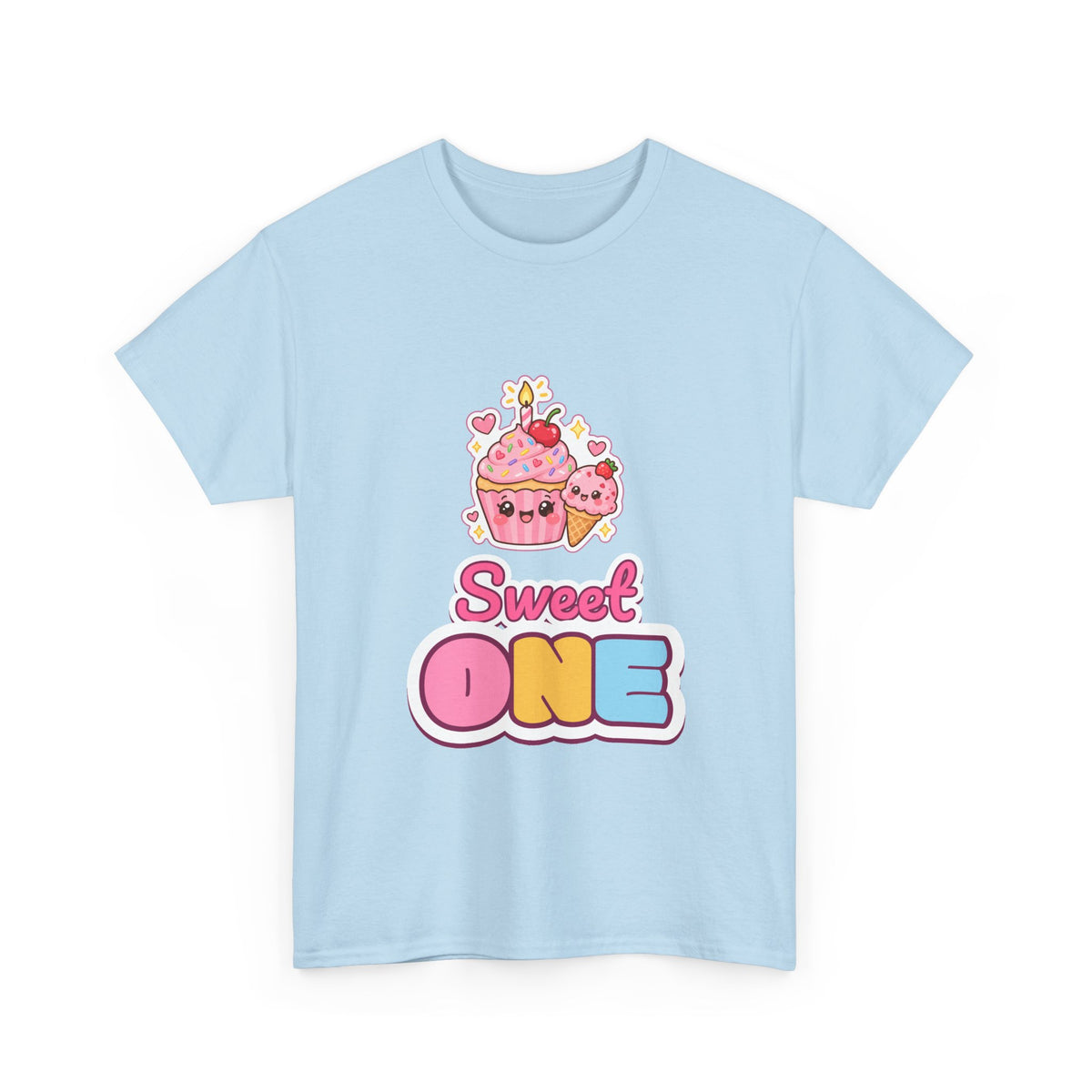 Sweet One 1st Birthday Cupcake birthday shirt – Gildan tee by Happywear