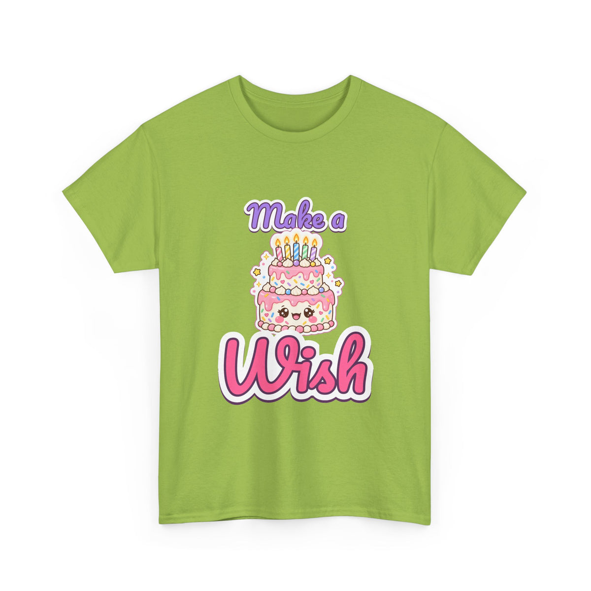 Make a Wish Birthday Cake birthday shirt – Gildan tee by Happywear