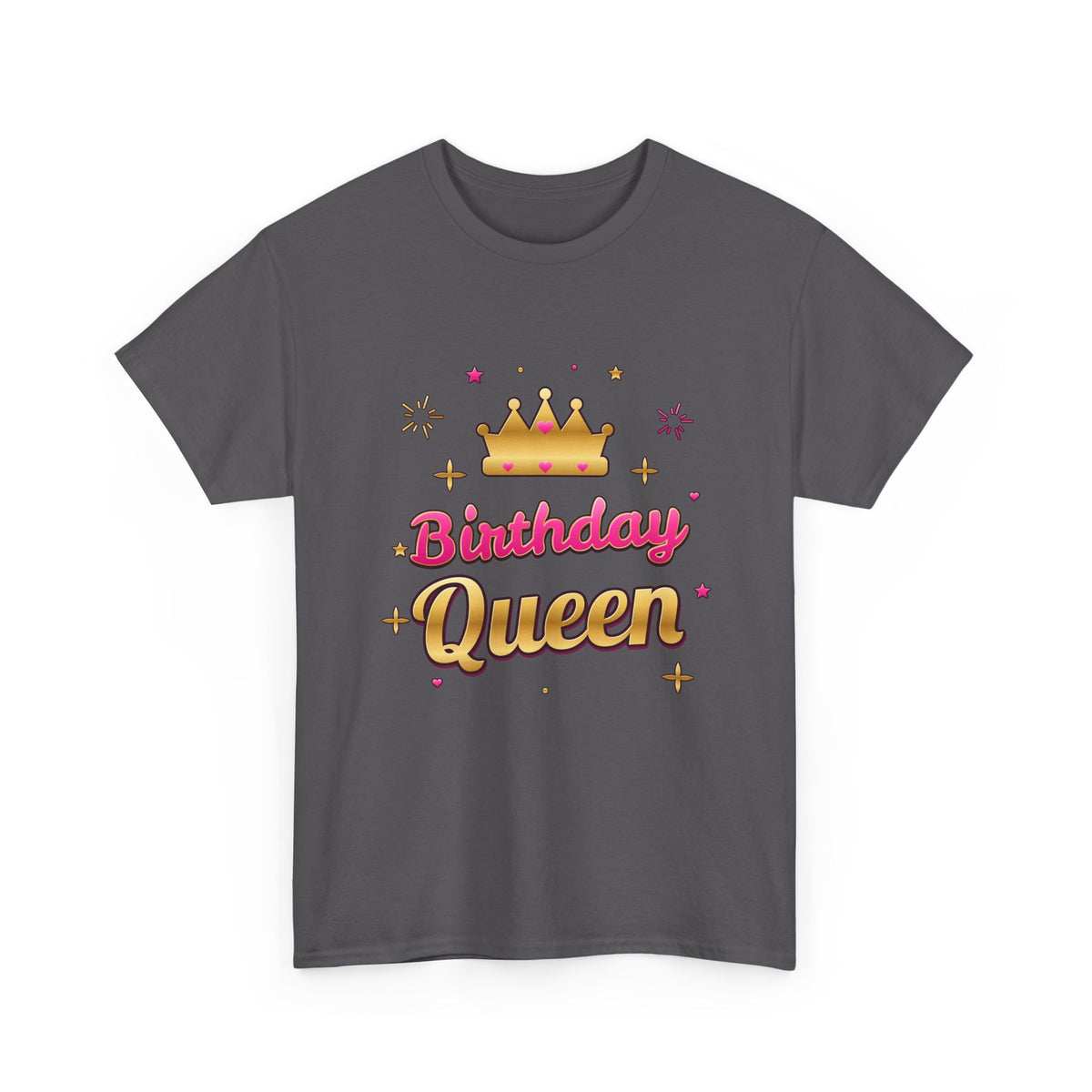 Birthday Queen Pink & Gold Crown birthday shirt – Gildan tee by Happywear