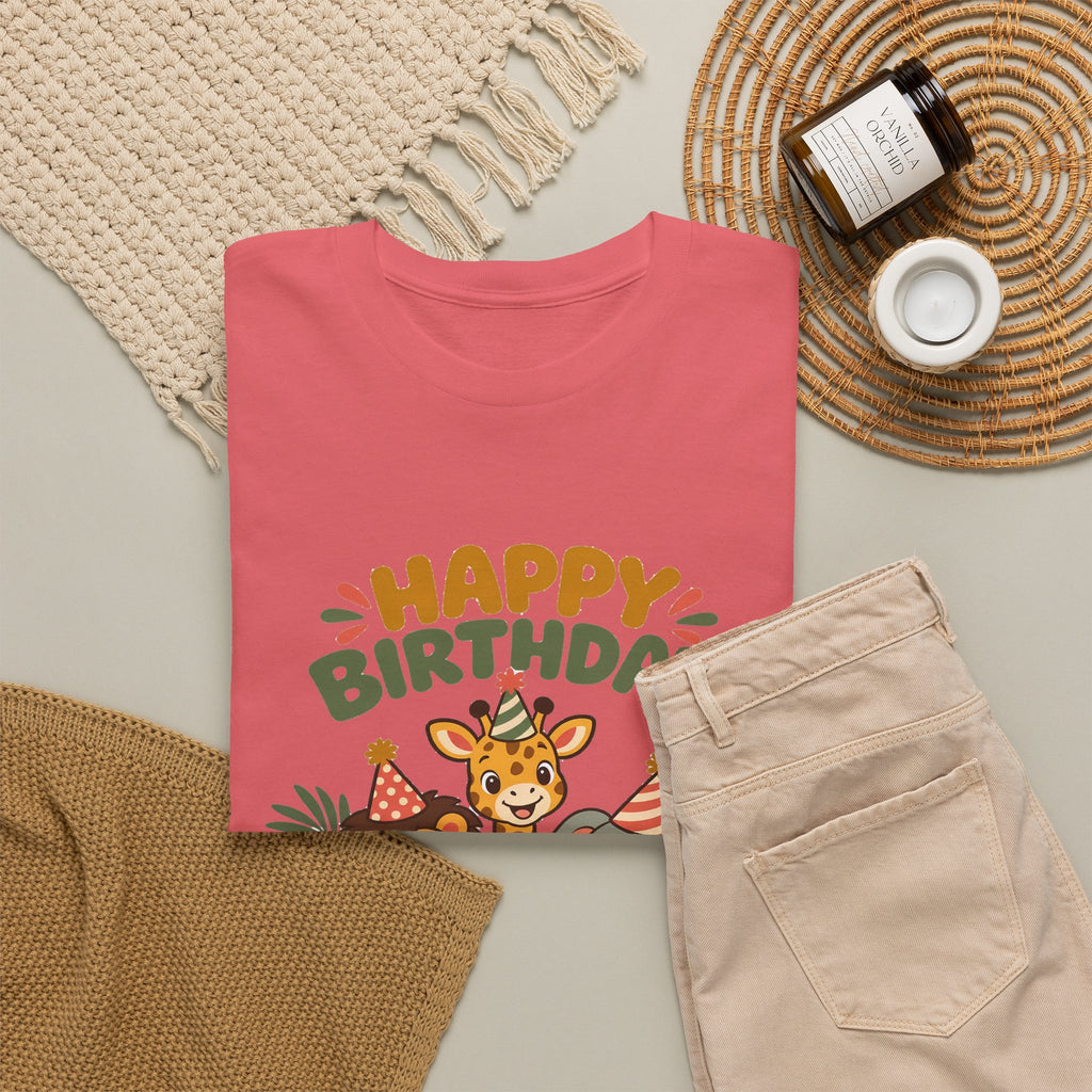 Safari Friends Happy Birthday shirt – Gildan tee by Happywear