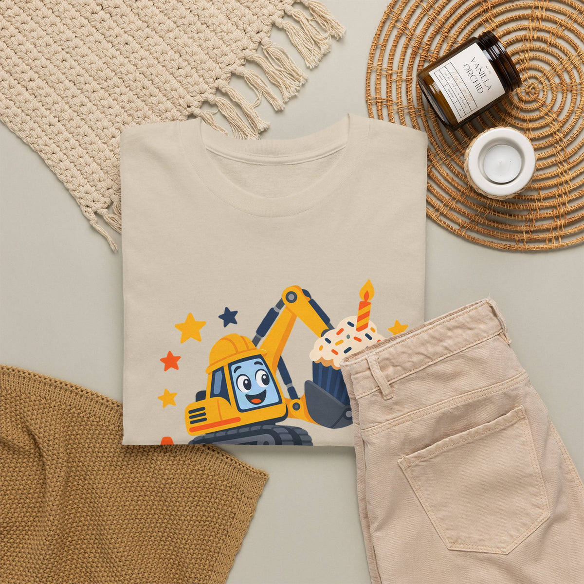 Personalized Construction Birthday Shirt – Add Name & Age