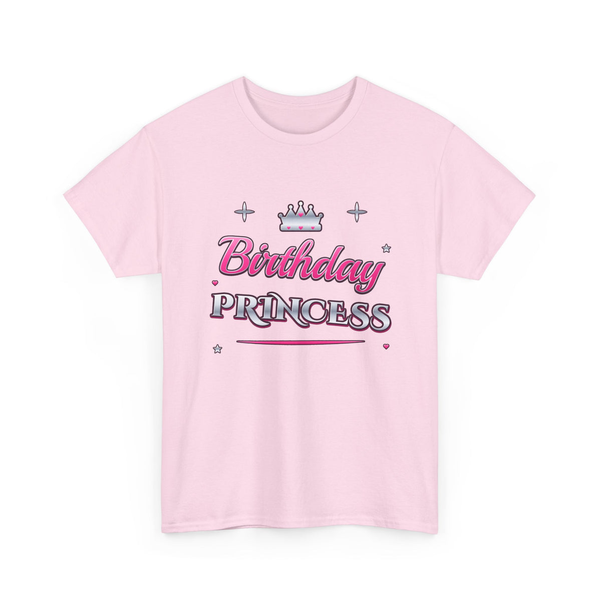 Birthday Princess Pink & Silver Tiara birthday shirt – Gildan tee by Happywear